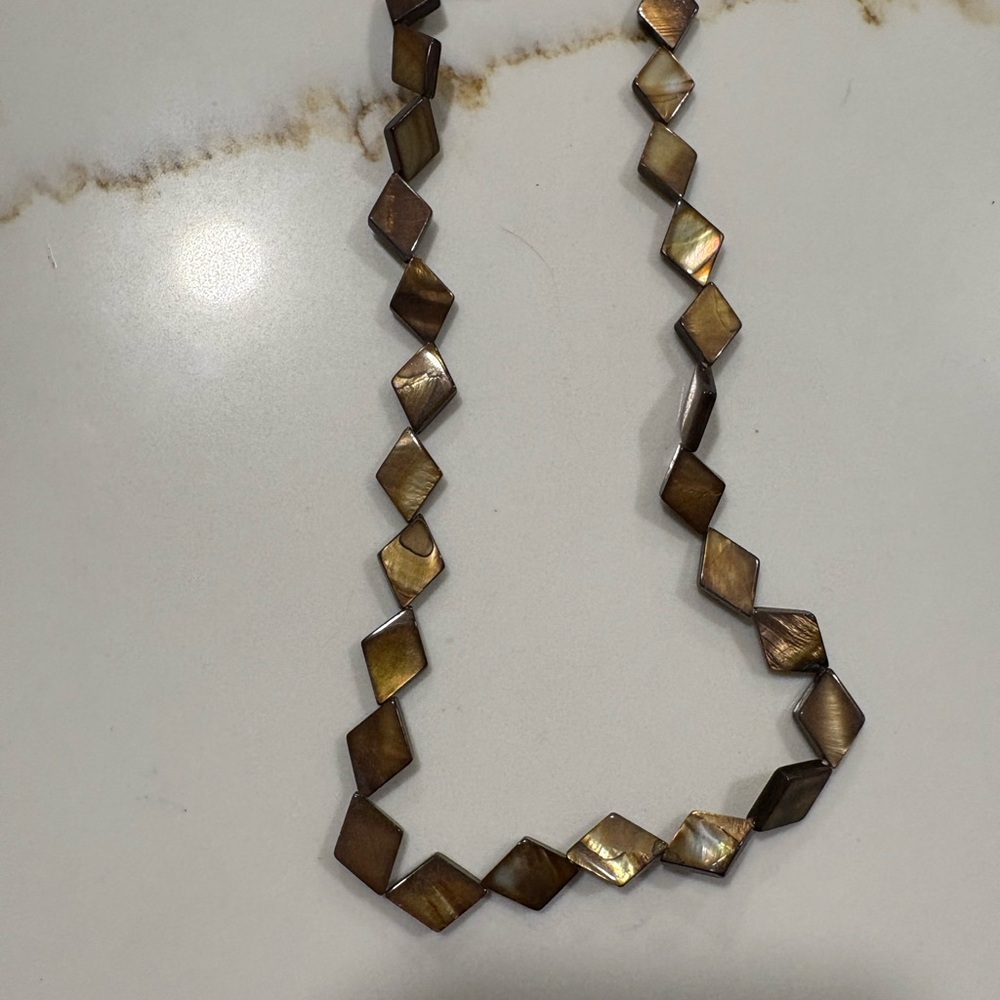 Chic Geometric Brown Necklace